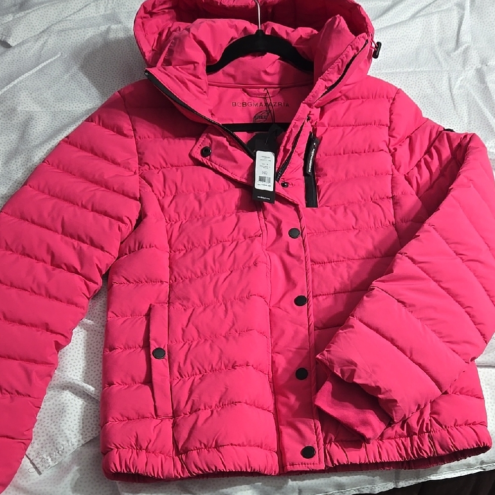 BCBGMAXAZRIA Hot Pink Puffer Jacket